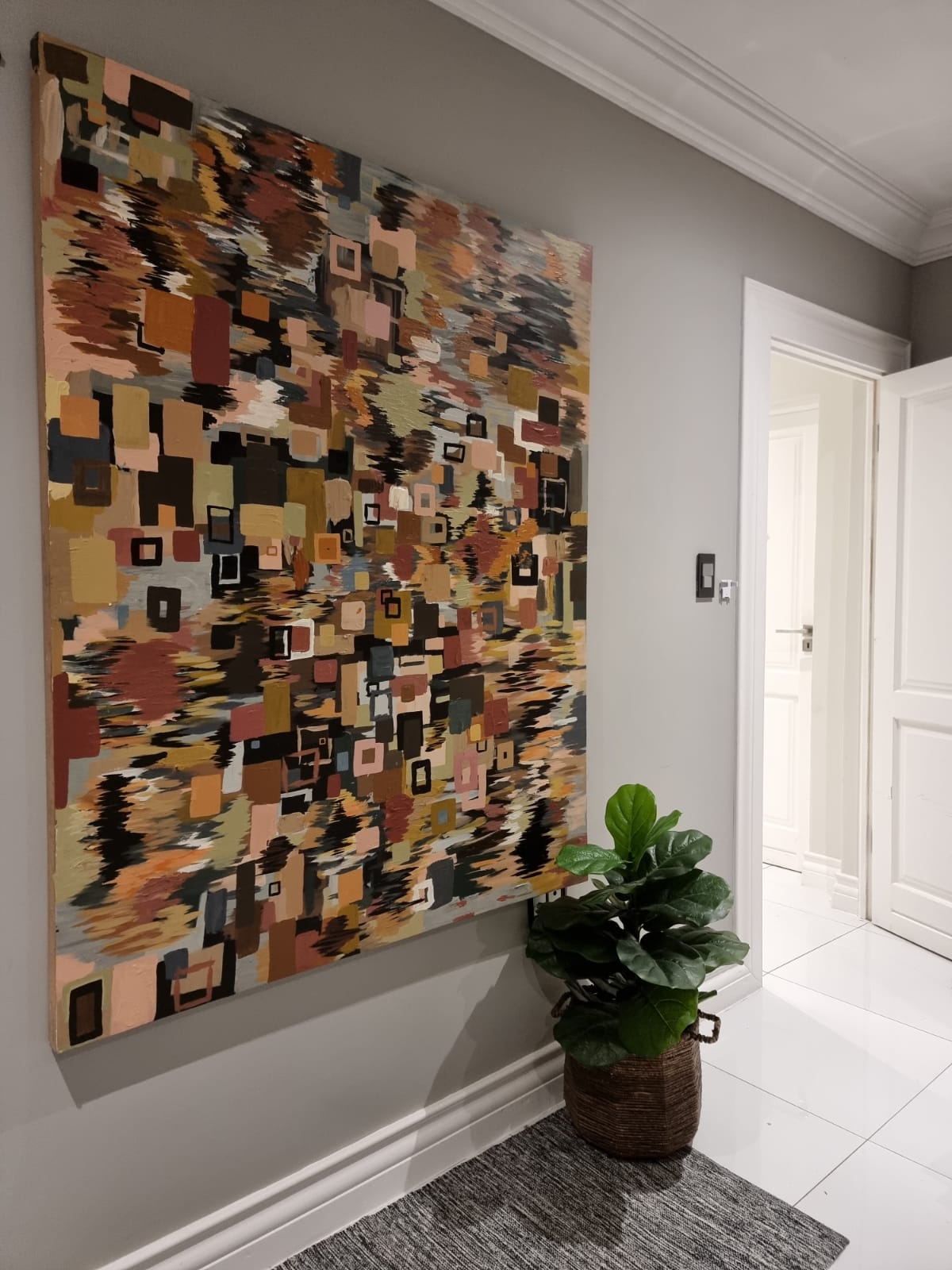 - SOLD - "The Saltillo" - Hand Painted Acrylic - 152 x 122cm - Mixed media on Box Board Canvas - Image 2