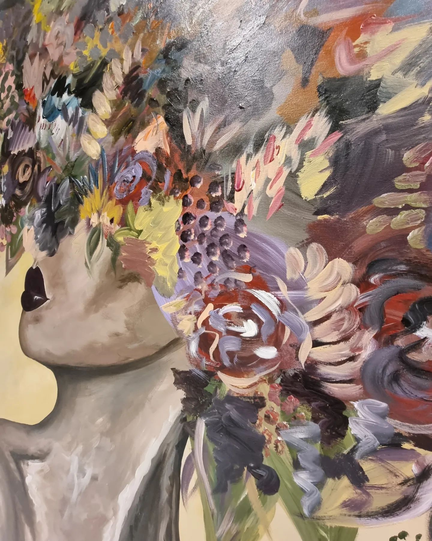 - SOLD - "Wildflower" - 150cm x 100cm - Image 6