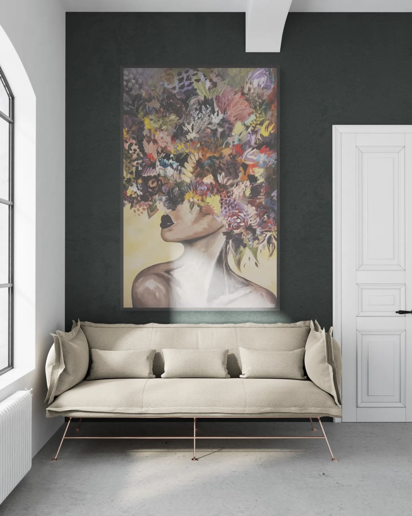 - SOLD - "Wildflower" - 150cm x 100cm - Image 3