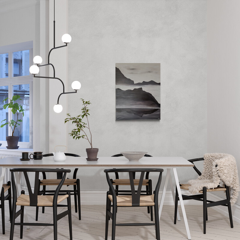 -SOLD- "Mystic Mountain" - By Teen Artist Ella Rose - 75cm x 60cm - Image 4