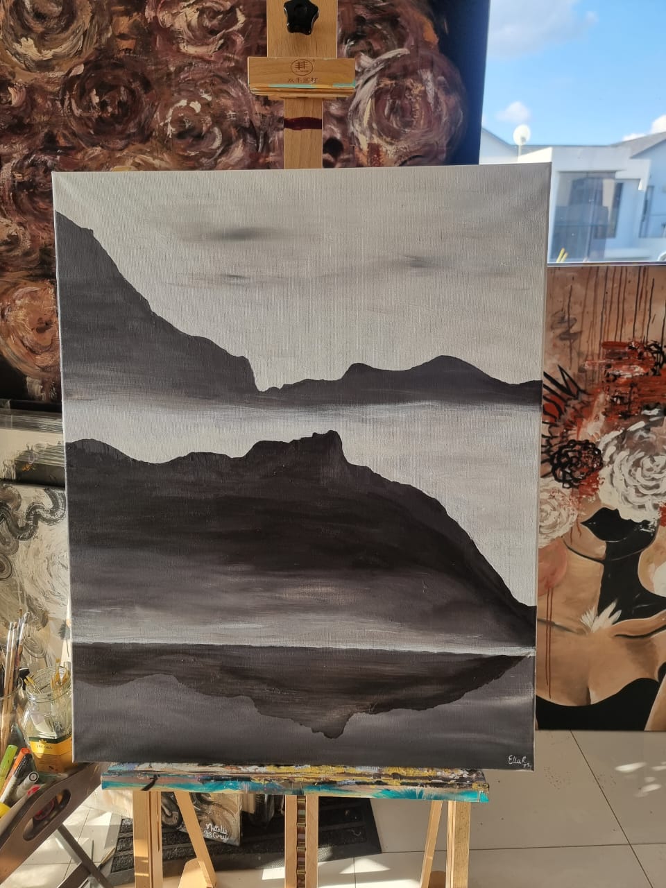 -SOLD- "Mystic Mountain" - By Teen Artist Ella Rose - 75cm x 60cm - Image 12