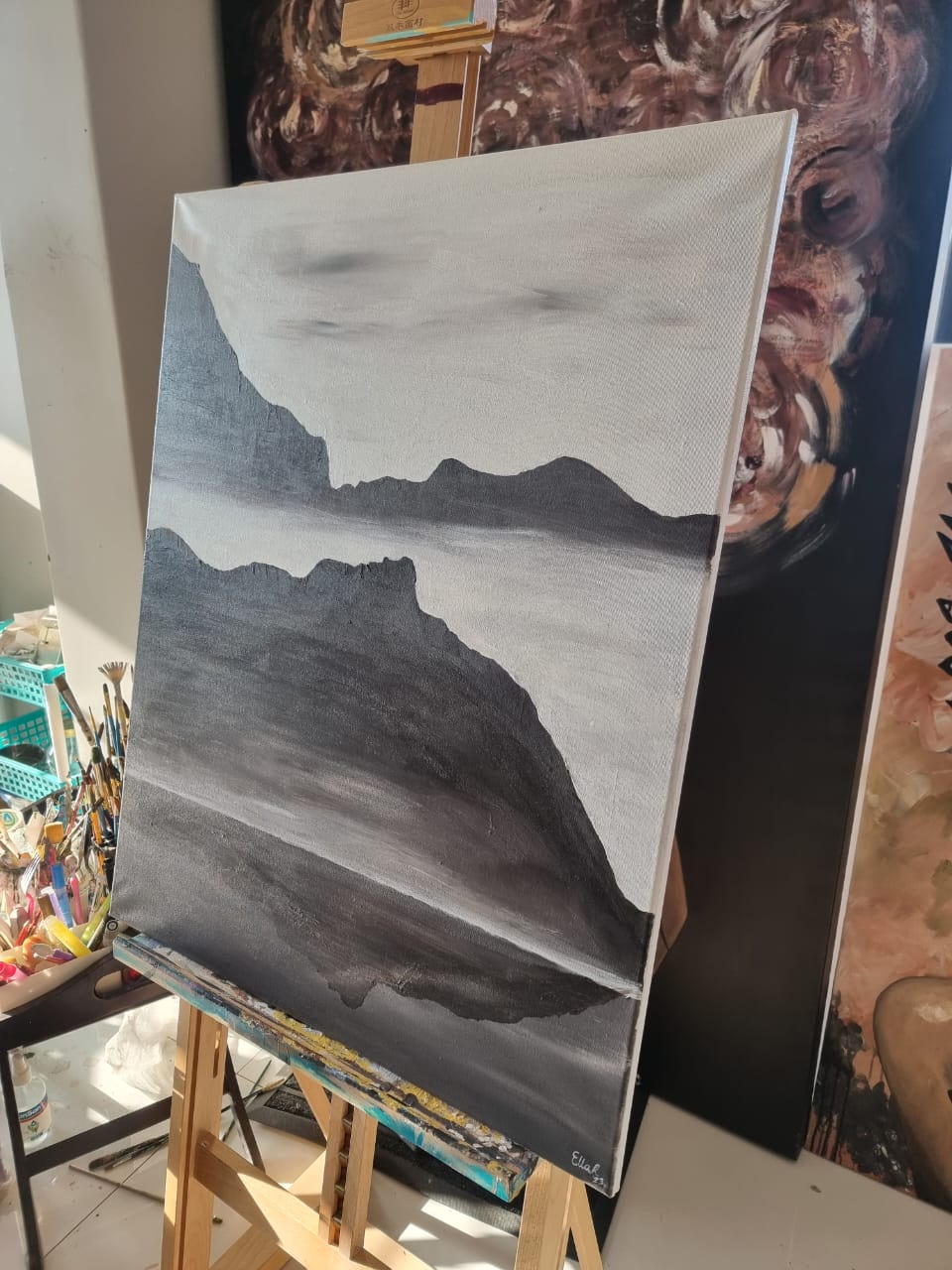 -SOLD- "Mystic Mountain" - By Teen Artist Ella Rose - 75cm x 60cm - Image 11