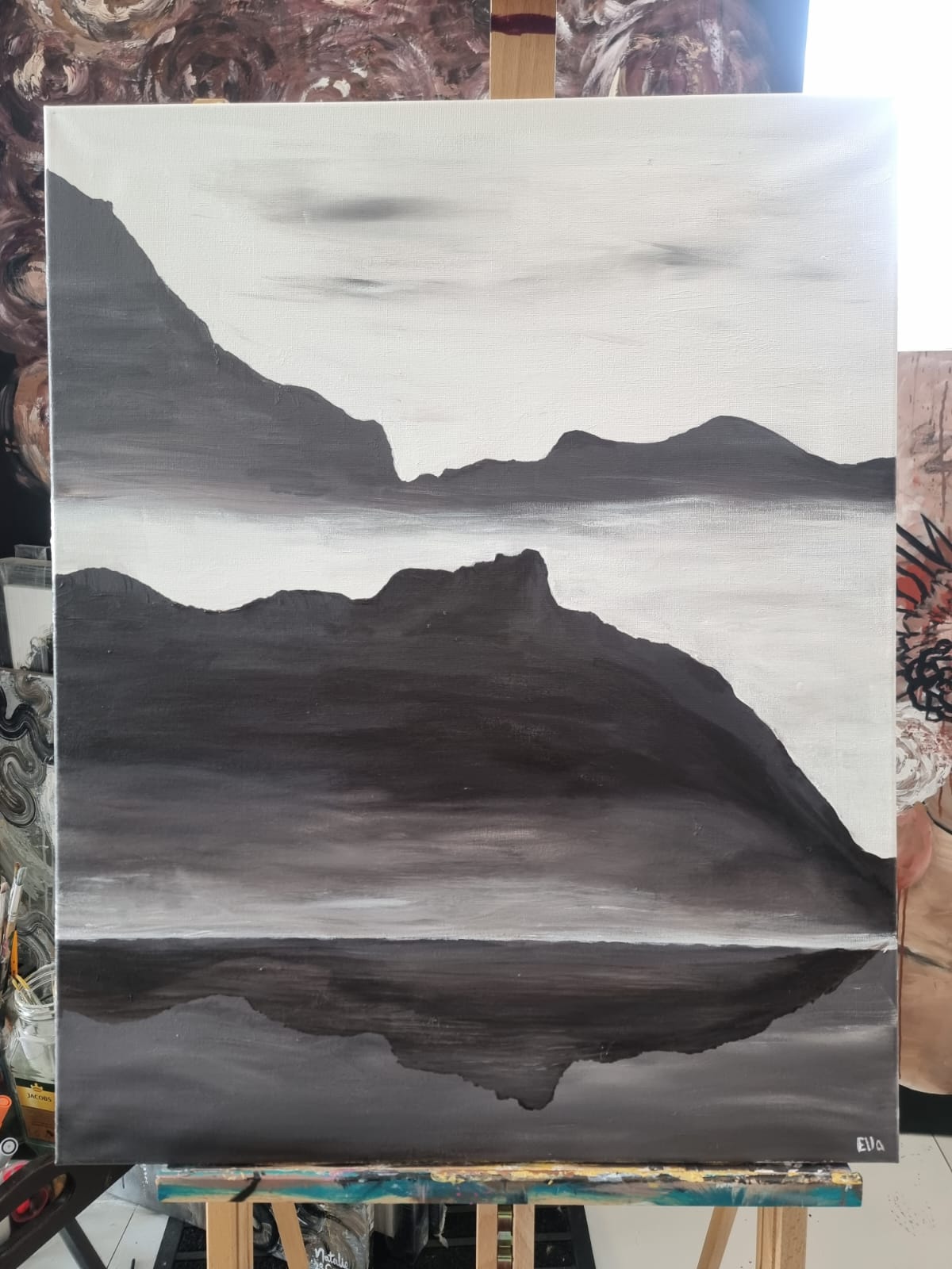 -SOLD- "Mystic Mountain" - By Teen Artist Ella Rose - 75cm x 60cm - Image 6