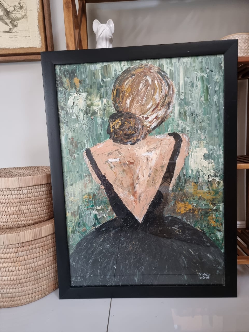 - SOLD - "The Dance" - Framed in Black Wooden Frame with Glass - 92cm x 67cm - Image 18