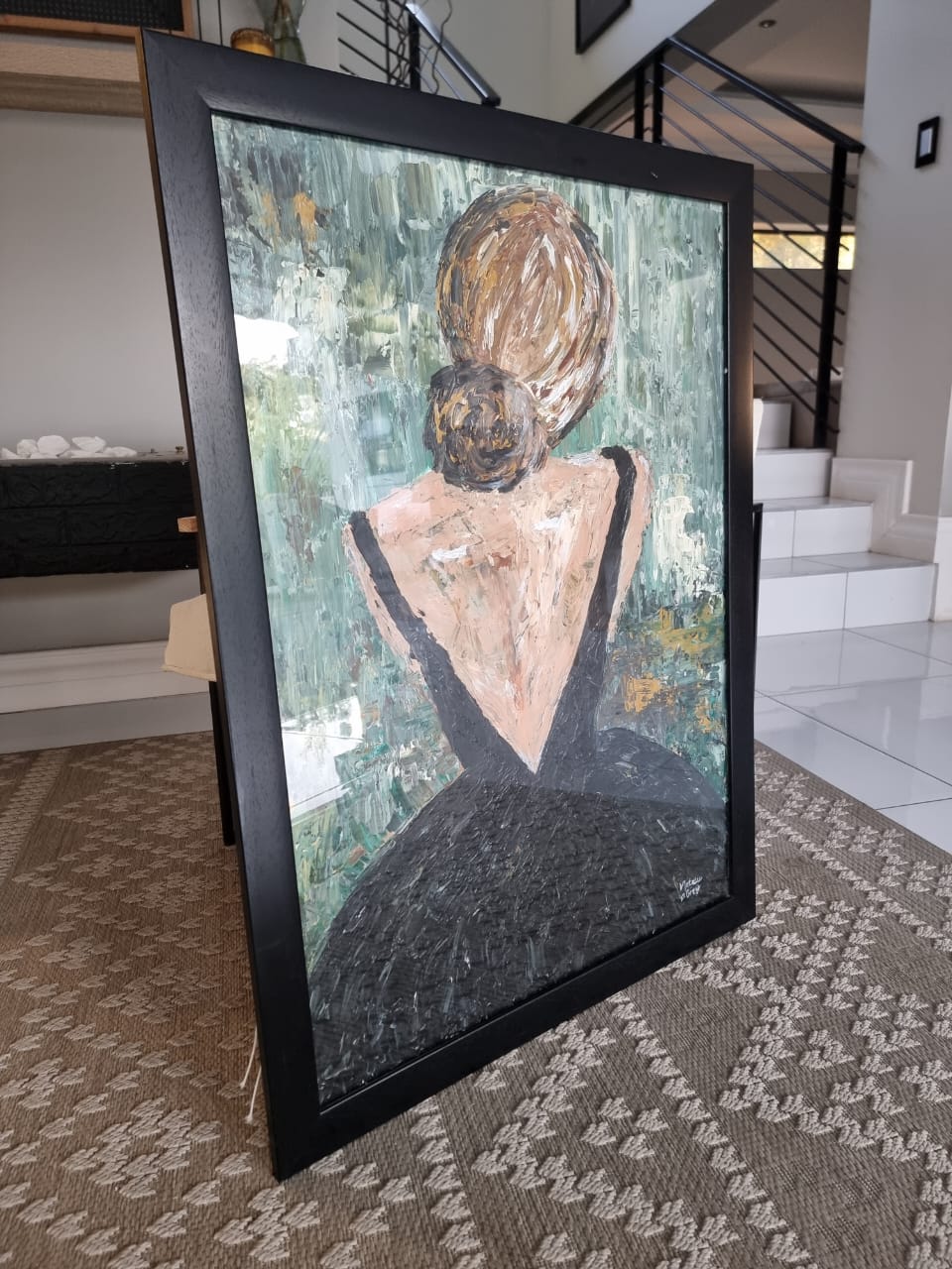 - SOLD - "The Dance" - Framed in Black Wooden Frame with Glass - 92cm x 67cm - Image 19