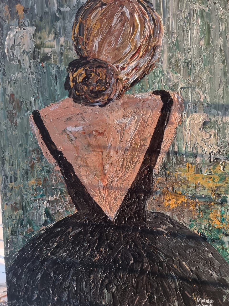 - SOLD - "The Dance" - Framed in Black Wooden Frame with Glass - 92cm x 67cm - Image 23