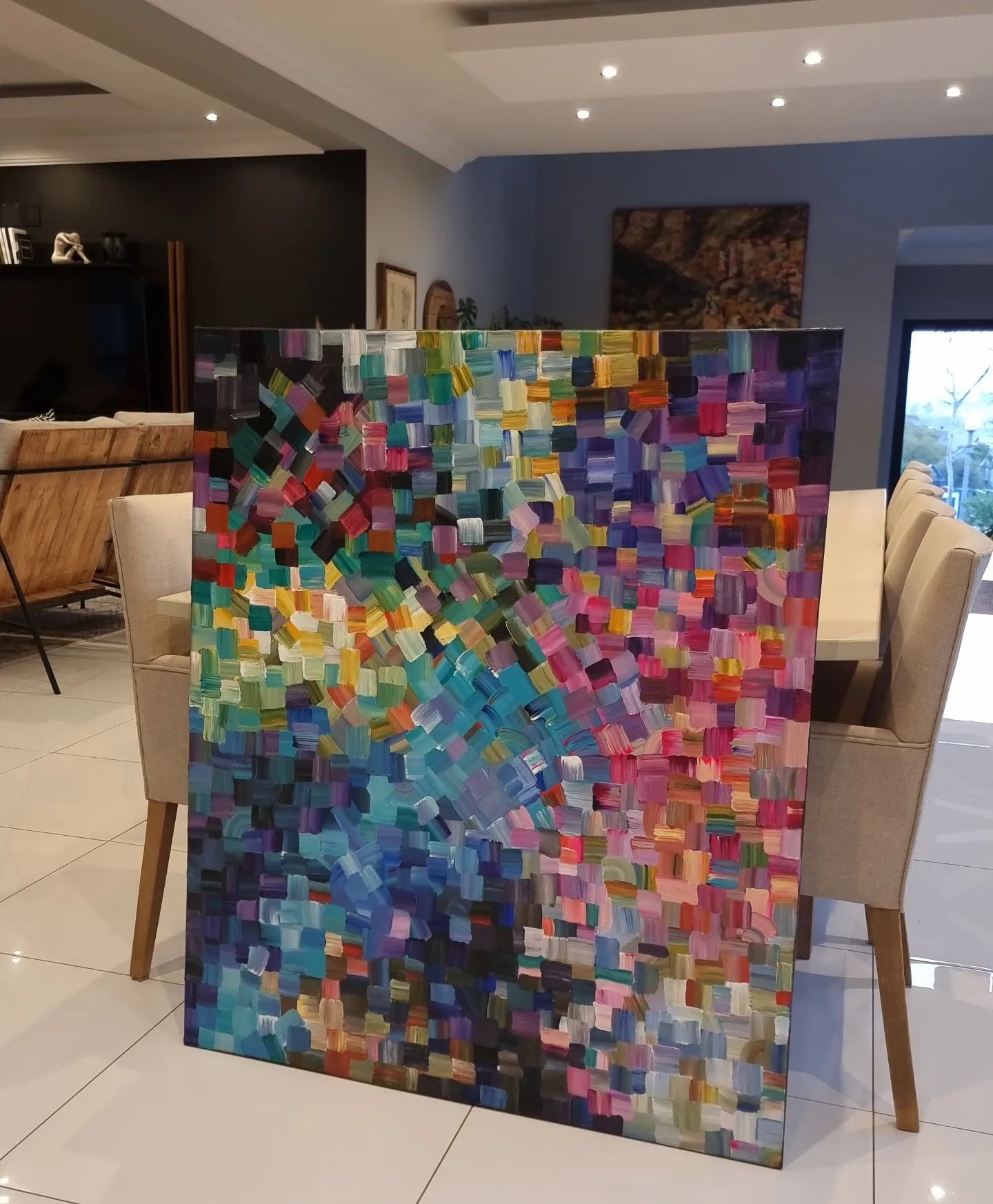 - SOLD - "Pieces of Me" - Acrylic on Canvas - 120 x 100cm - Image 5