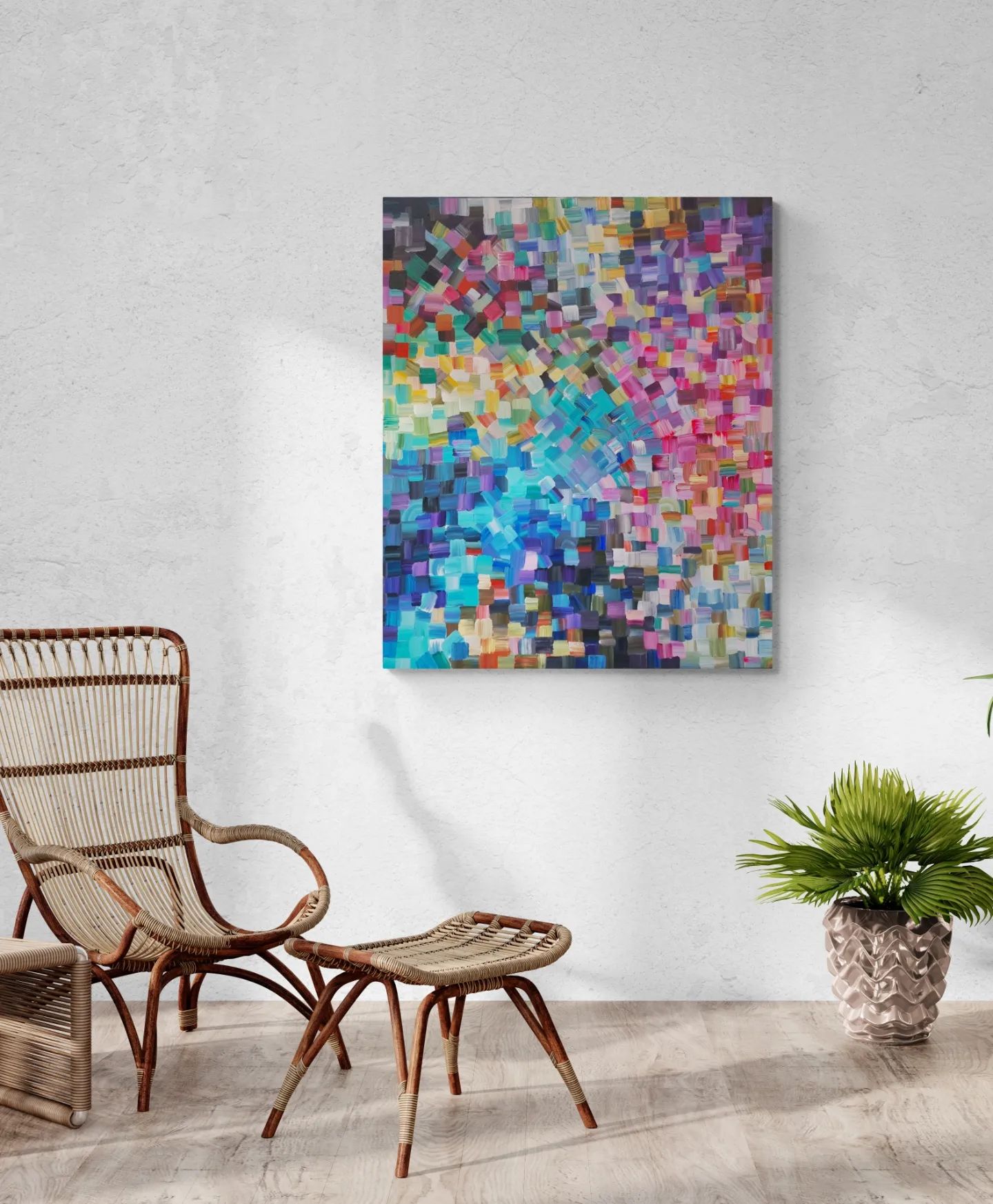 - SOLD - "Pieces of Me" - Acrylic on Canvas - 120 x 100cm - Image 7