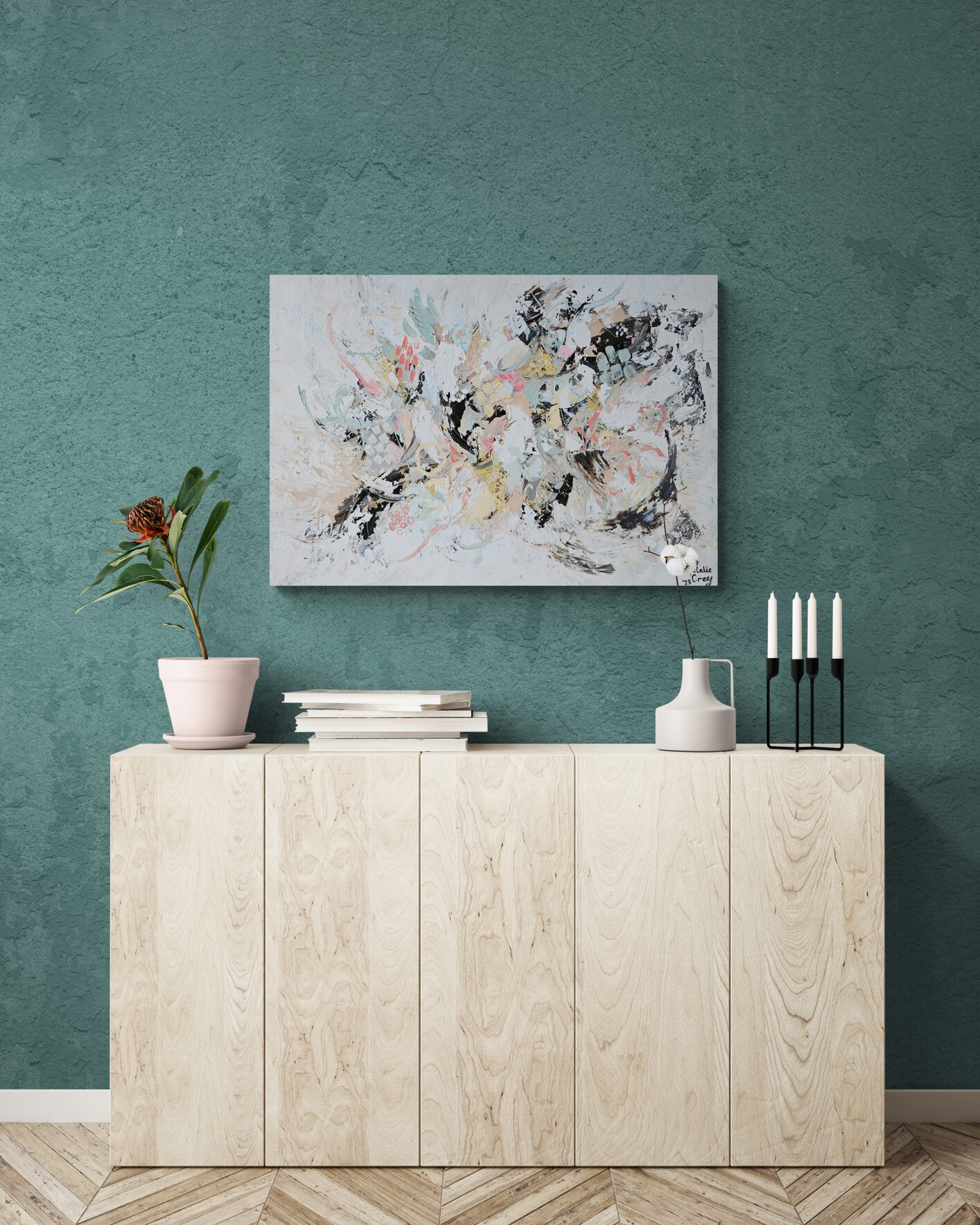 - SOLD - "Seashell" - Acrylic on Canvas - 85 x 60cm