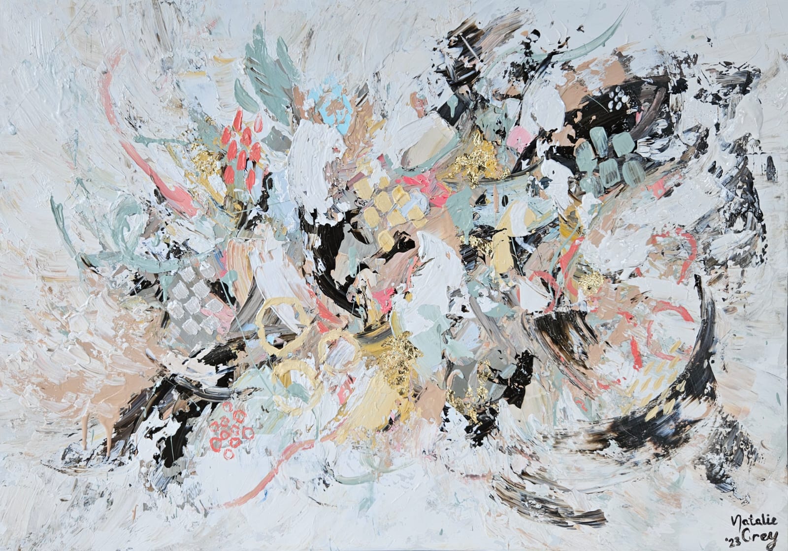 - SOLD - "Seashell" - Acrylic on Canvas - 85 x 60cm - Image 3