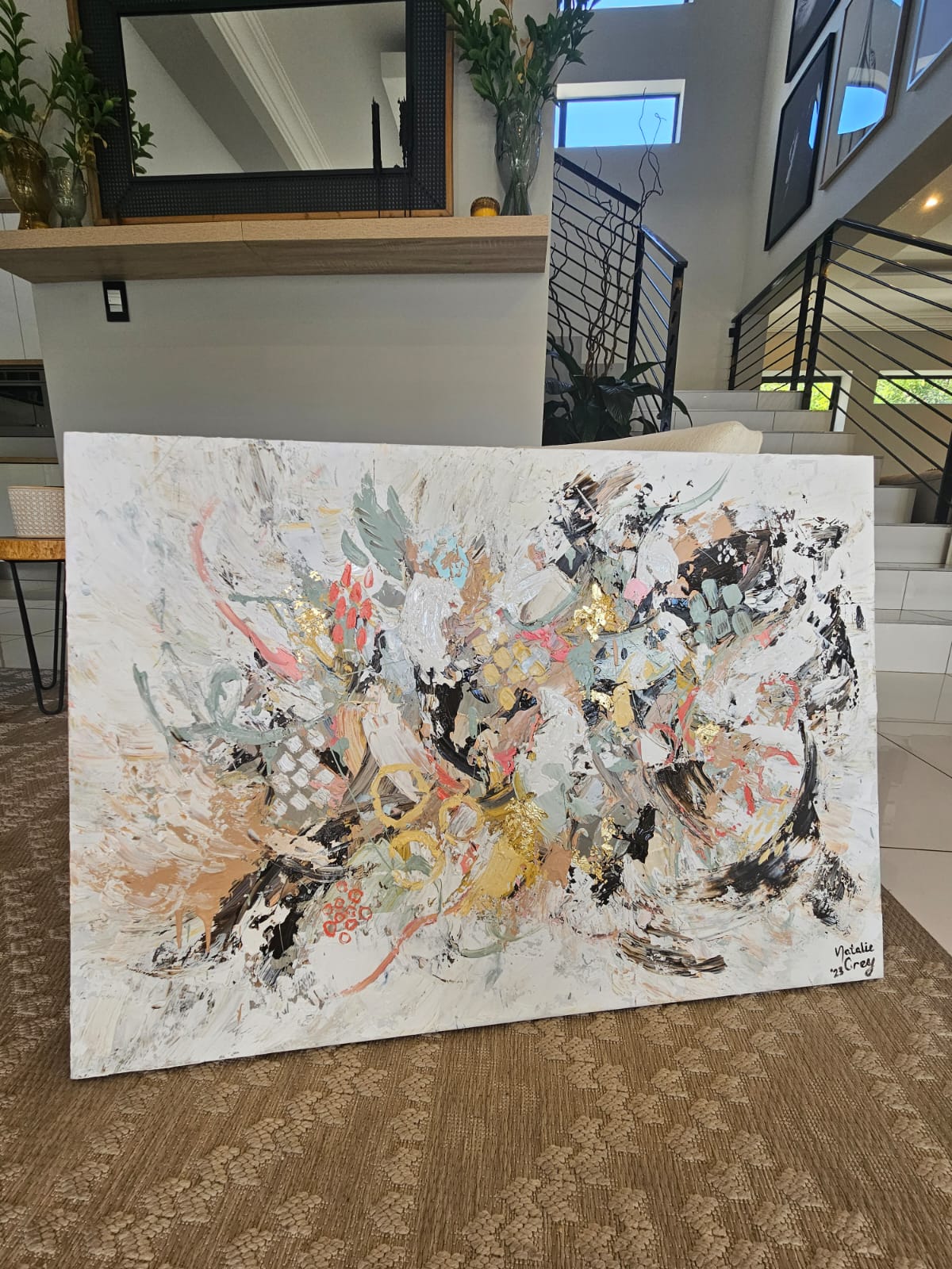 - SOLD - "Seashell" - Acrylic on Canvas - 85 x 60cm - Image 8
