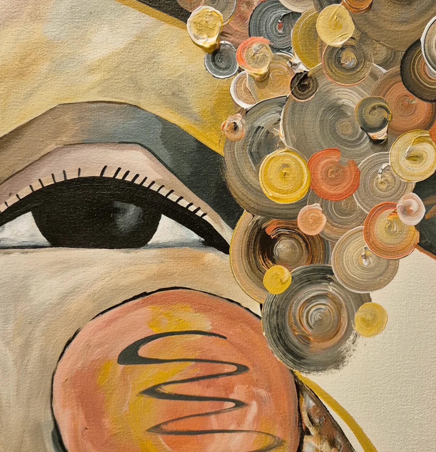 - SOLD - "Zingara Kween" - 100 x 100cm - Acrylic on Canvas - Image 6