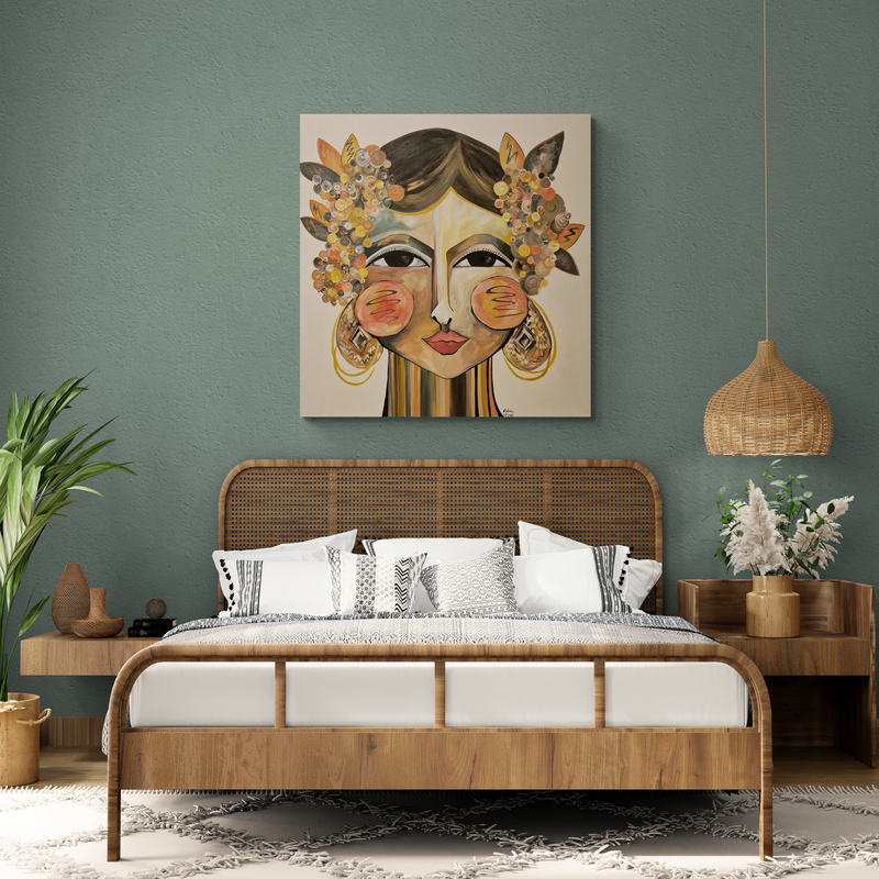 - SOLD - "Zingara Kween" - 100 x 100cm - Acrylic on Canvas