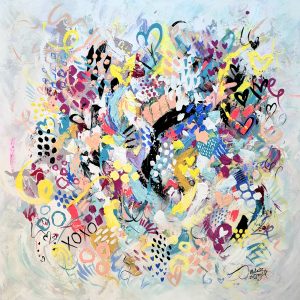 SOLD -"Tangled Love" - 100 x 100cm - Acrylic On Canvas