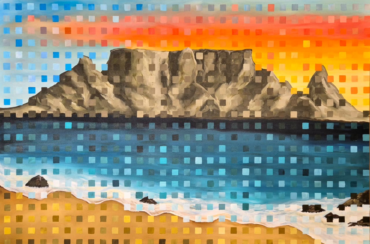 SOLD - "Table Mountain" - 100 x 150cm - Acrylic on Canvas - Image 2