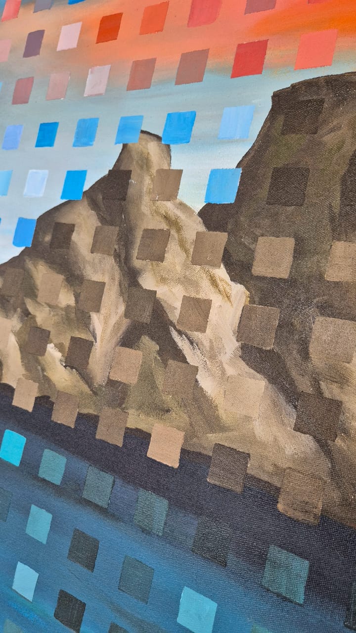 SOLD - "Table Mountain" - 100 x 150cm - Acrylic on Canvas - Image 3