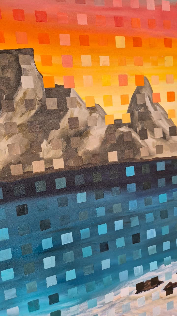 SOLD - "Table Mountain" - 100 x 150cm - Acrylic on Canvas - Image 6