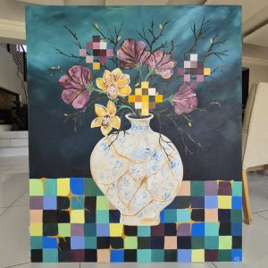 "Kintsugi" - 100 x 120cm - Acrylic On Canvas