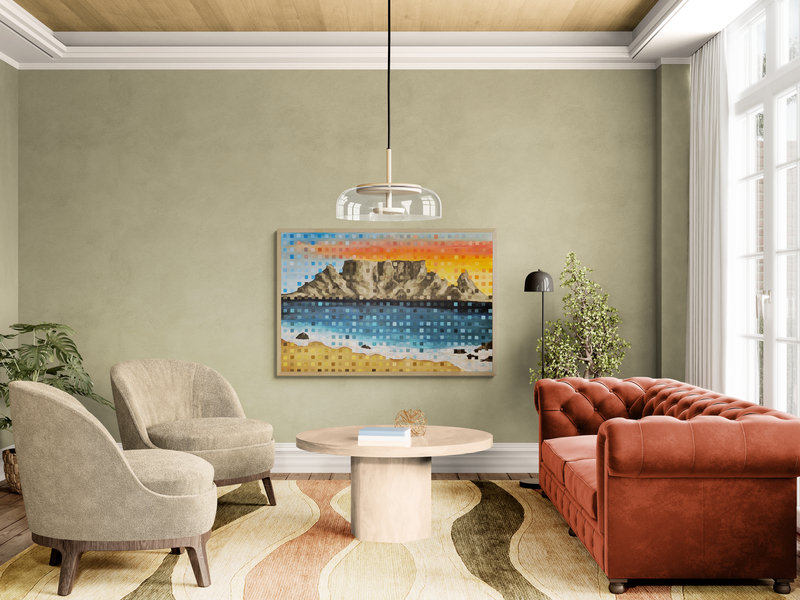 SOLD - "Table Mountain" - 100 x 150cm - Acrylic on Canvas - Image 5