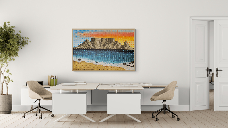 SOLD - "Table Mountain" - 100 x 150cm - Acrylic on Canvas - Image 4