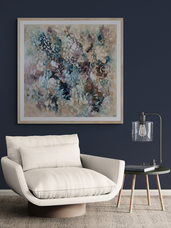 SOLD - "Whispers Of Blooms" - 100 x 100cm - Acrylic on Canvas