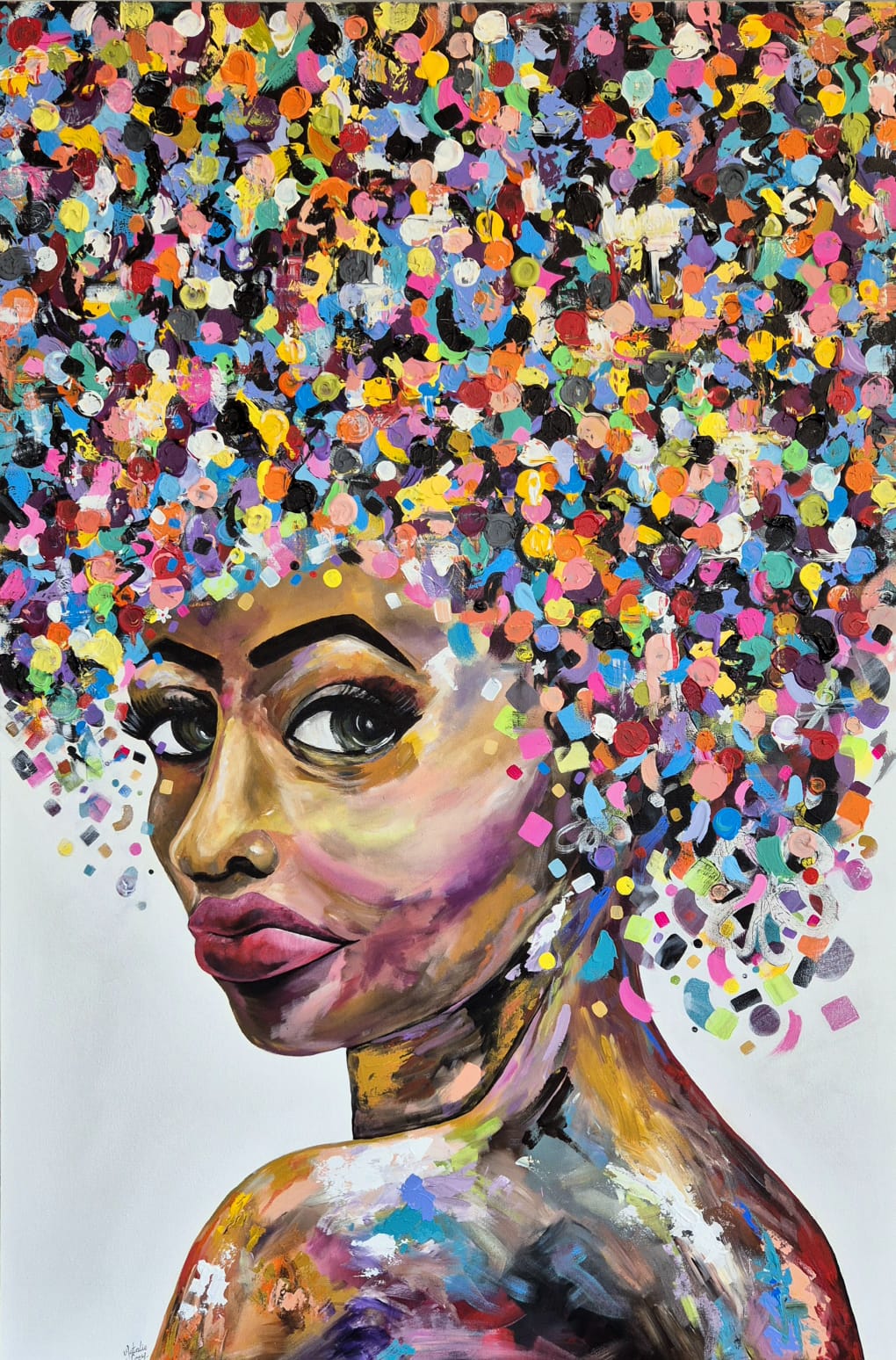 - SOLD - "Life Of The Party" - 100 x 150cm - Acrylic On Canvas - Image 11