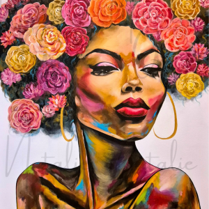 "Rosa" Natalie Grey Print - Printed onto Slimline Canvas