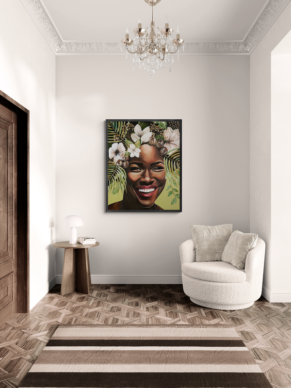 "Tahiti Belle" - Framed In Black - A0 - Acrylic On Canvas - Image 6