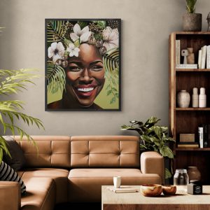 "Tahiti Belle" - Framed In Black - A0 - Acrylic On Canvas