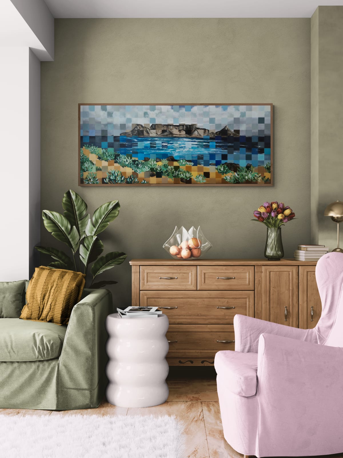 - SOLD - "Cape Wonder" - 170 x 70cm - Framed - Acrylic On Canvas