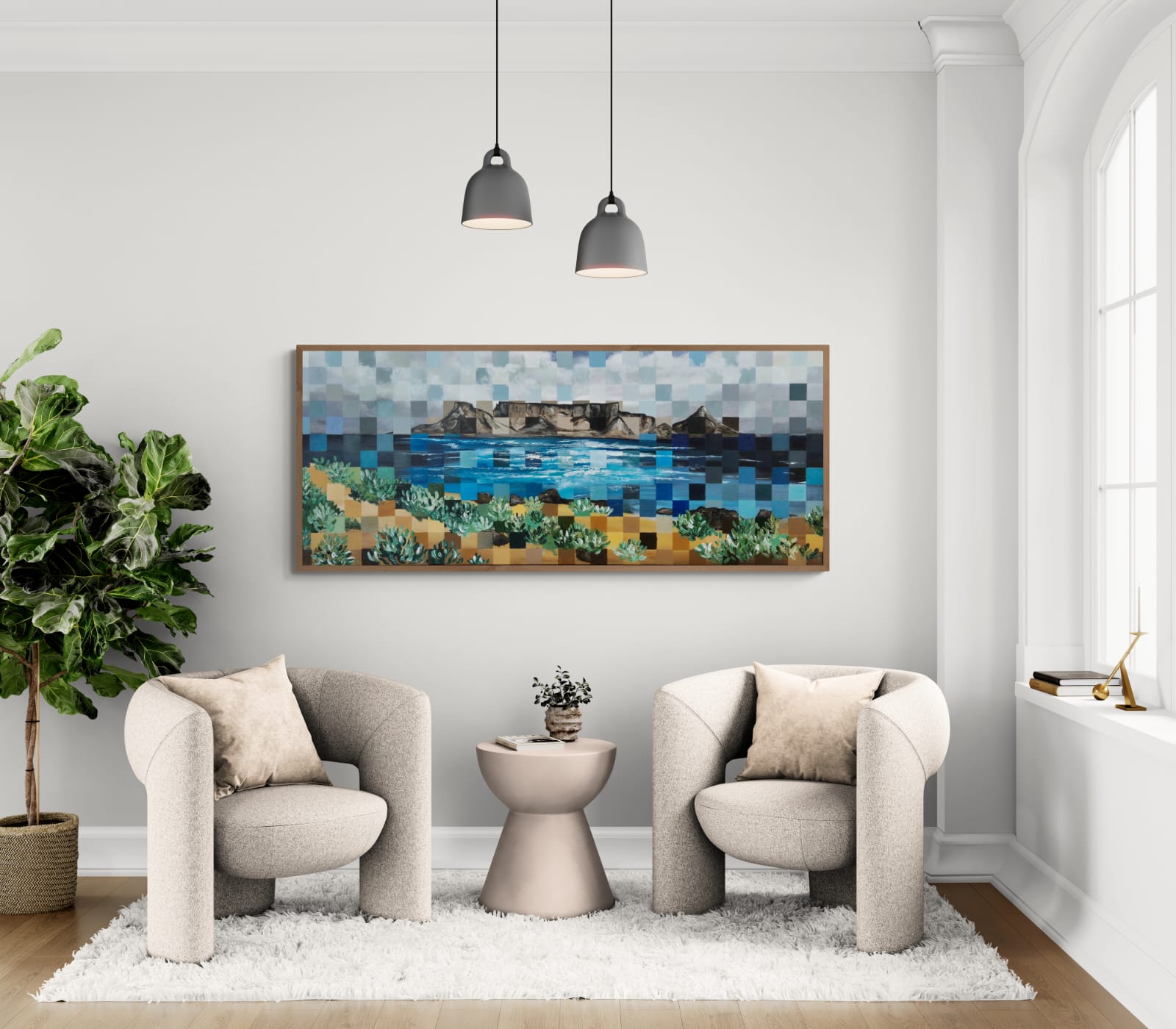 - SOLD - "Cape Wonder" - 170 x 70cm - Framed - Acrylic On Canvas - Image 7