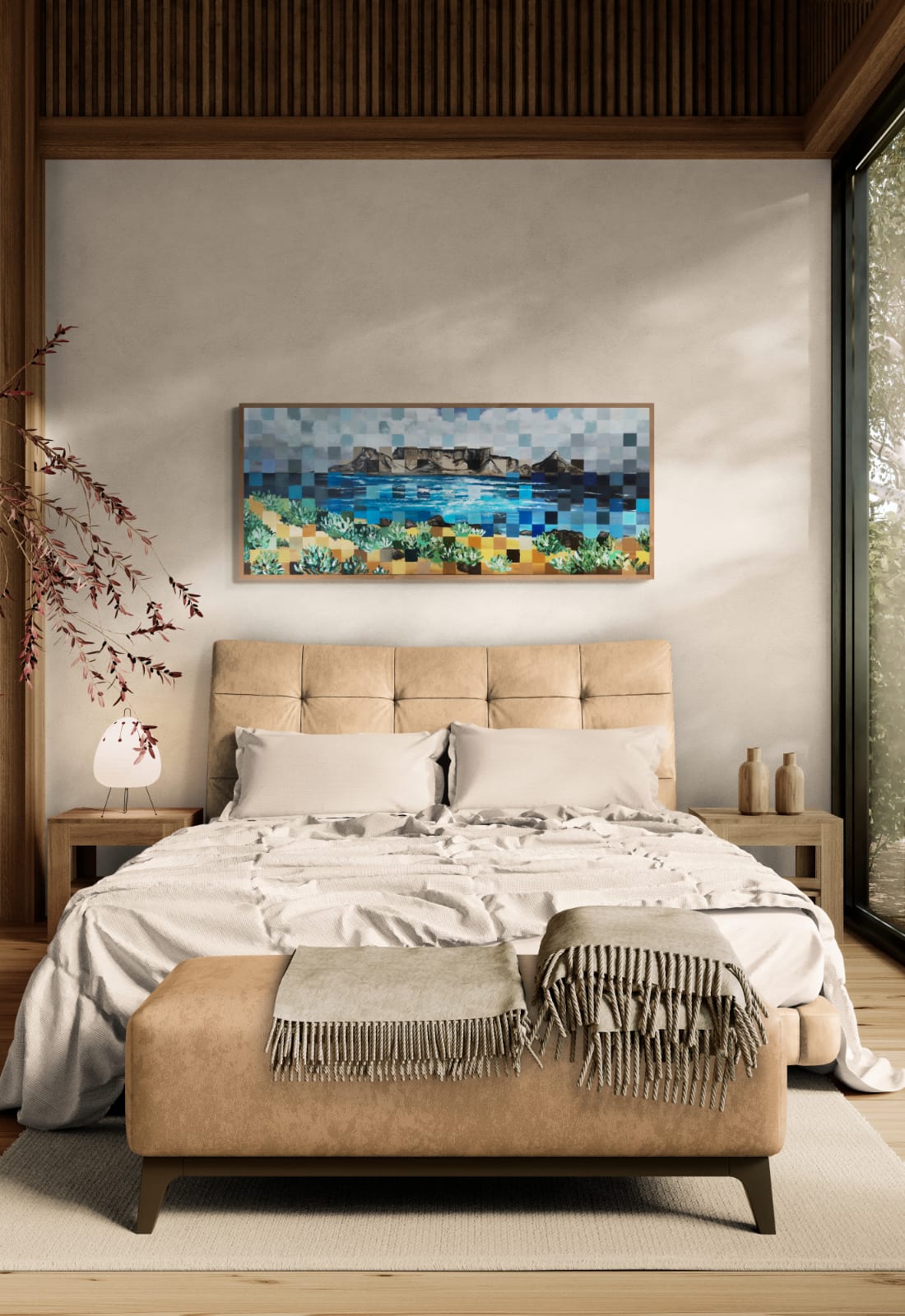 - SOLD - "Cape Wonder" - 170 x 70cm - Framed - Acrylic On Canvas - Image 8