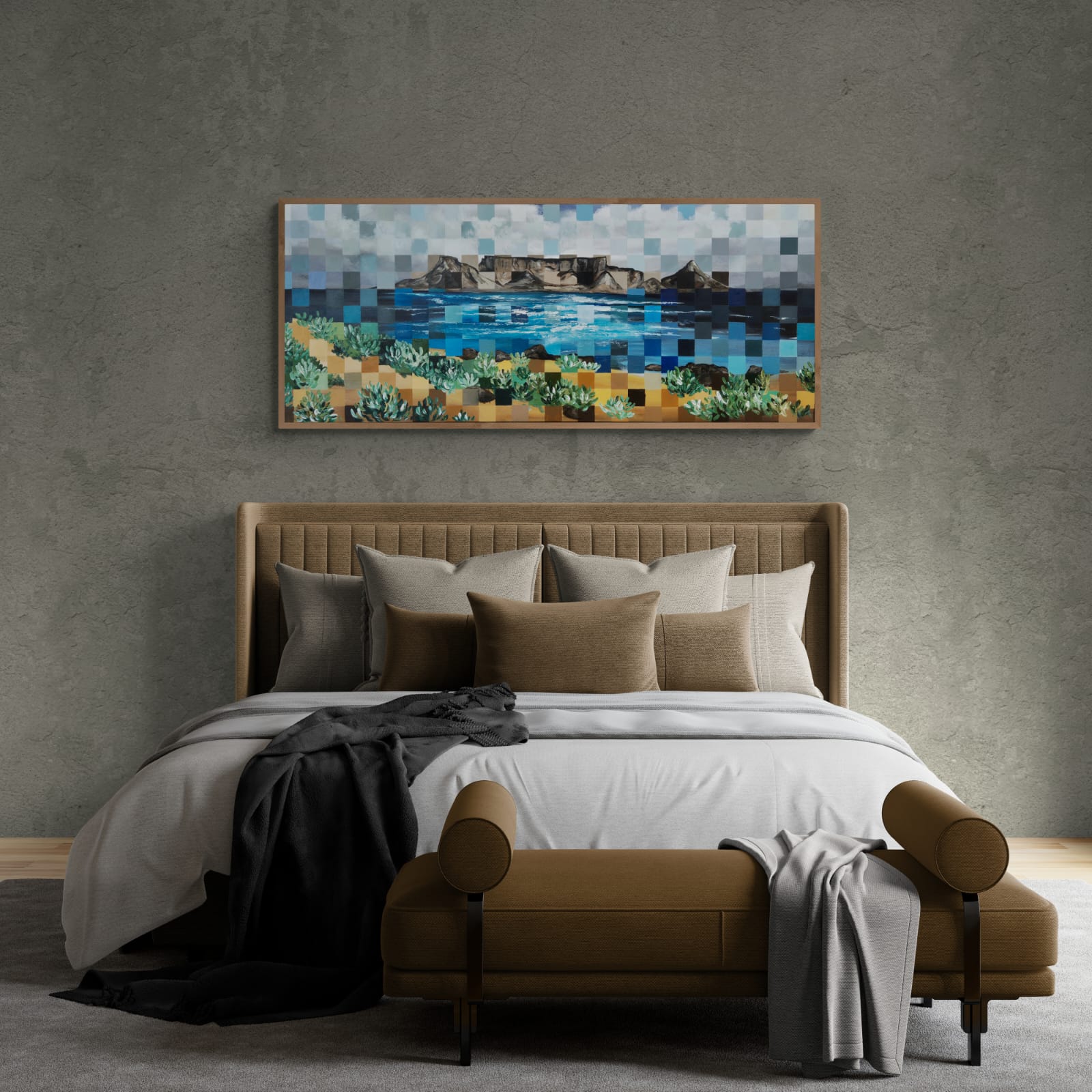 - SOLD - "Cape Wonder" - 170 x 70cm - Framed - Acrylic On Canvas - Image 11