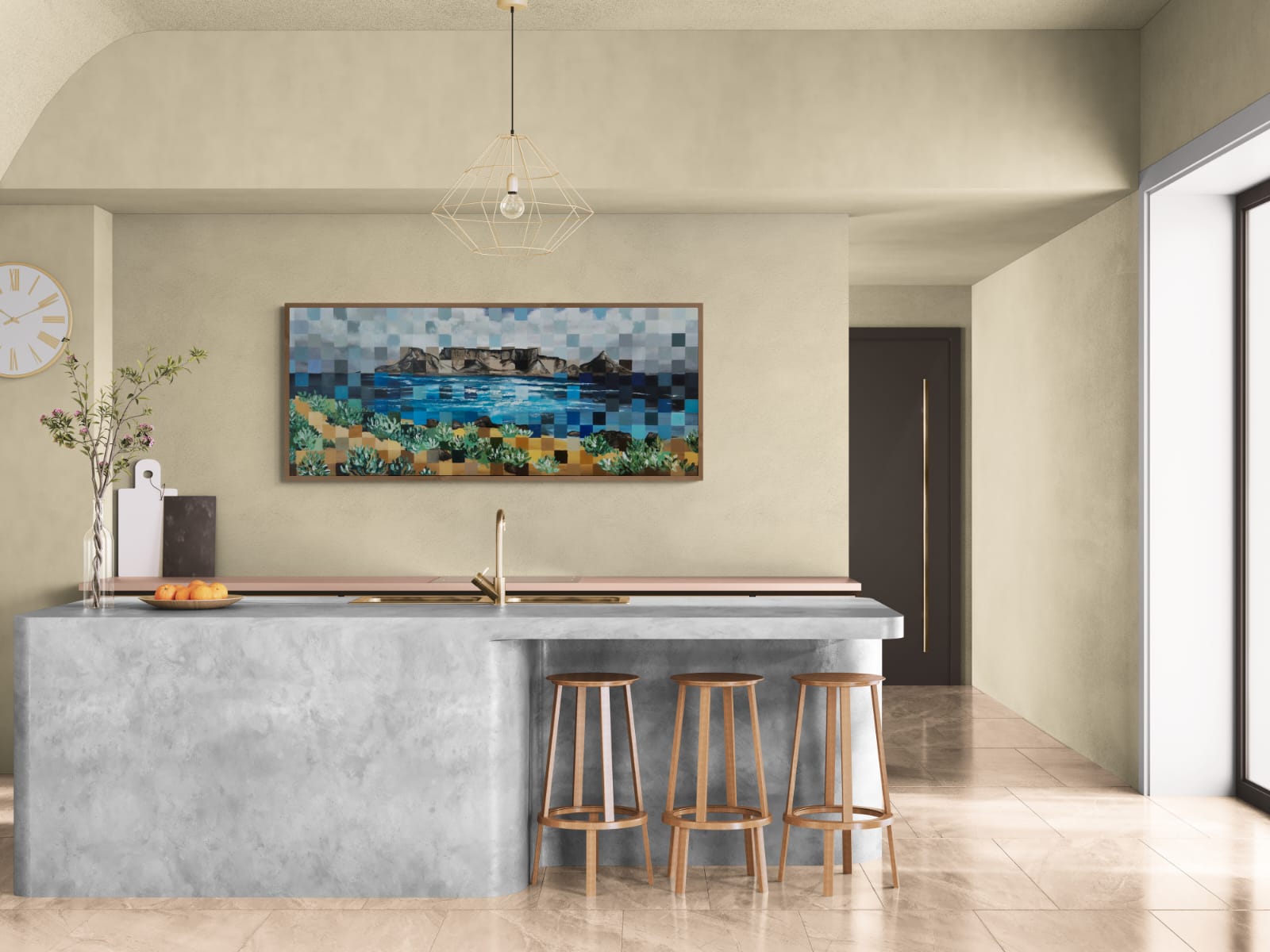 - SOLD - "Cape Wonder" - 170 x 70cm - Framed - Acrylic On Canvas - Image 12