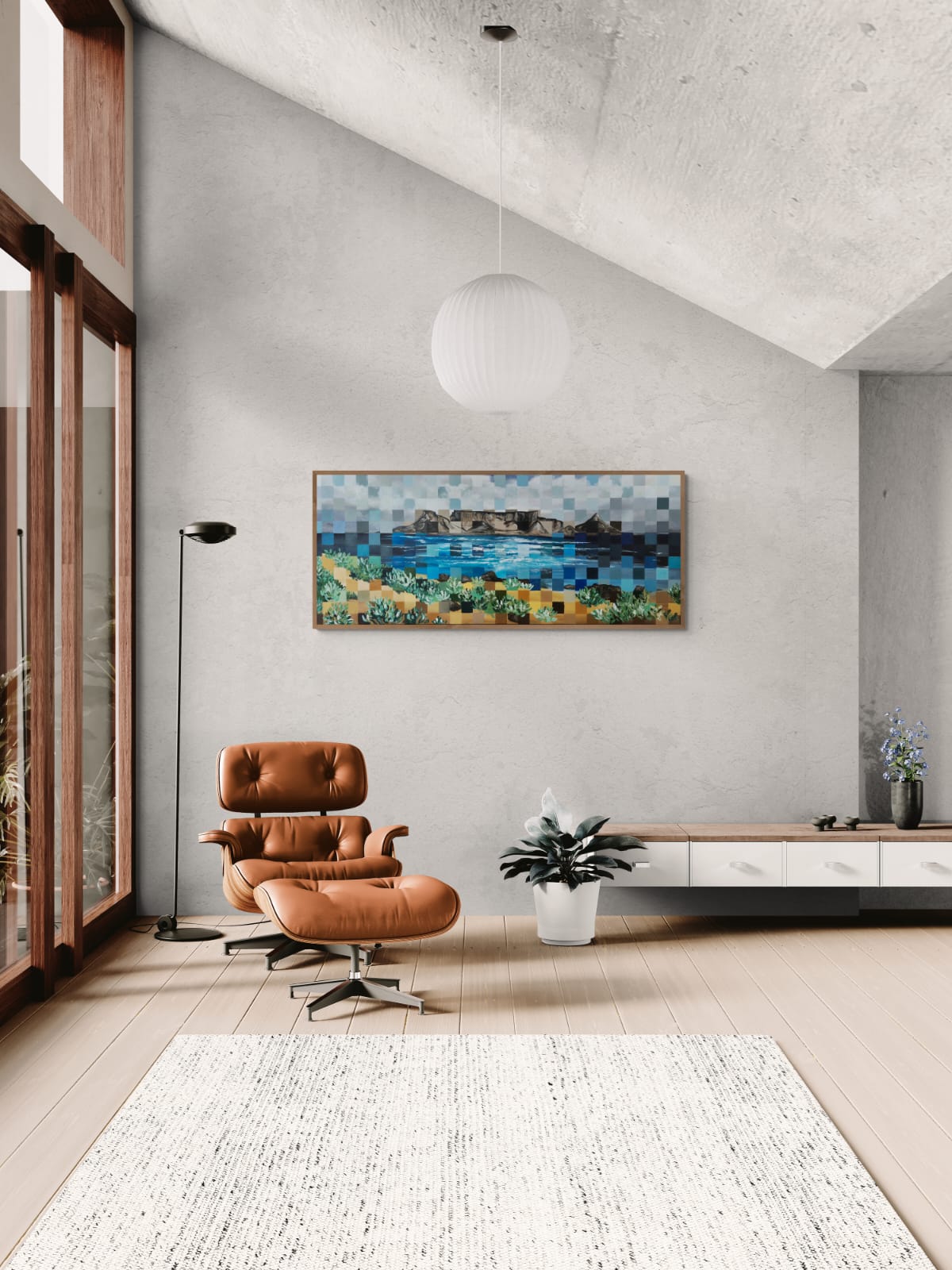 - SOLD - "Cape Wonder" - 170 x 70cm - Framed - Acrylic On Canvas - Image 14