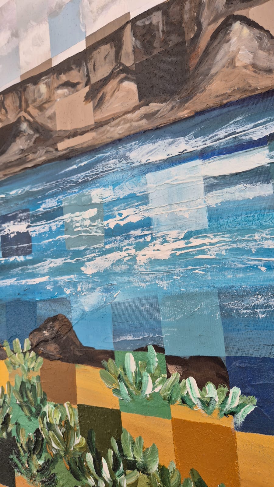 - SOLD - "Cape Wonder" - 170 x 70cm - Framed - Acrylic On Canvas - Image 19