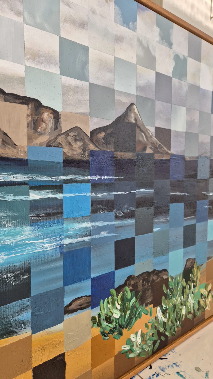 - SOLD - "Cape Wonder" - 170 x 70cm - Framed - Acrylic On Canvas - Image 3