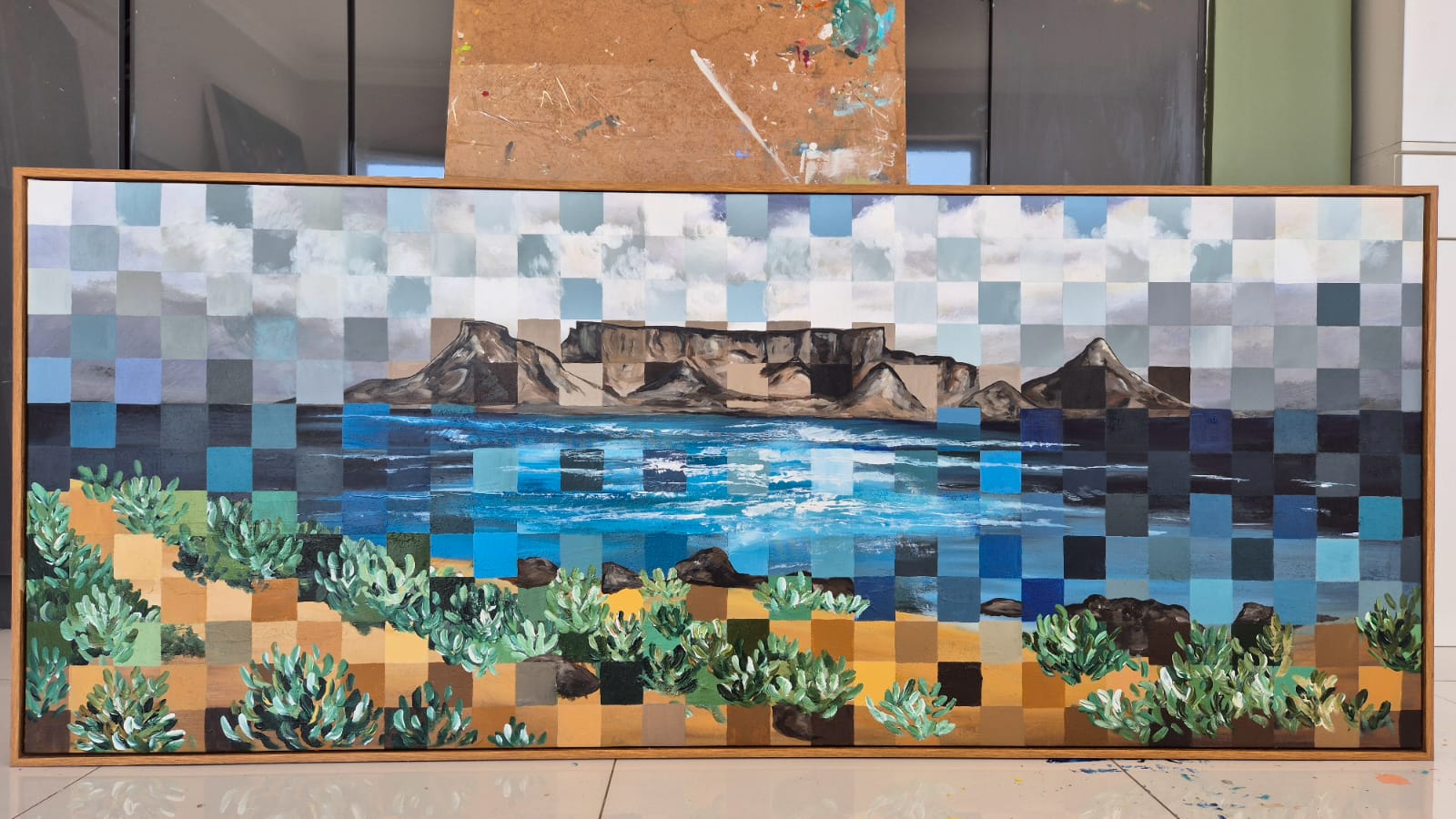 - SOLD - "Cape Wonder" - 170 x 70cm - Framed - Acrylic On Canvas - Image 4
