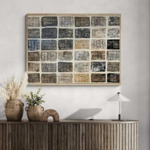 "Neutral Constructs" - 100 x 70cm - Acrylic On Canvas - Framed in light oak