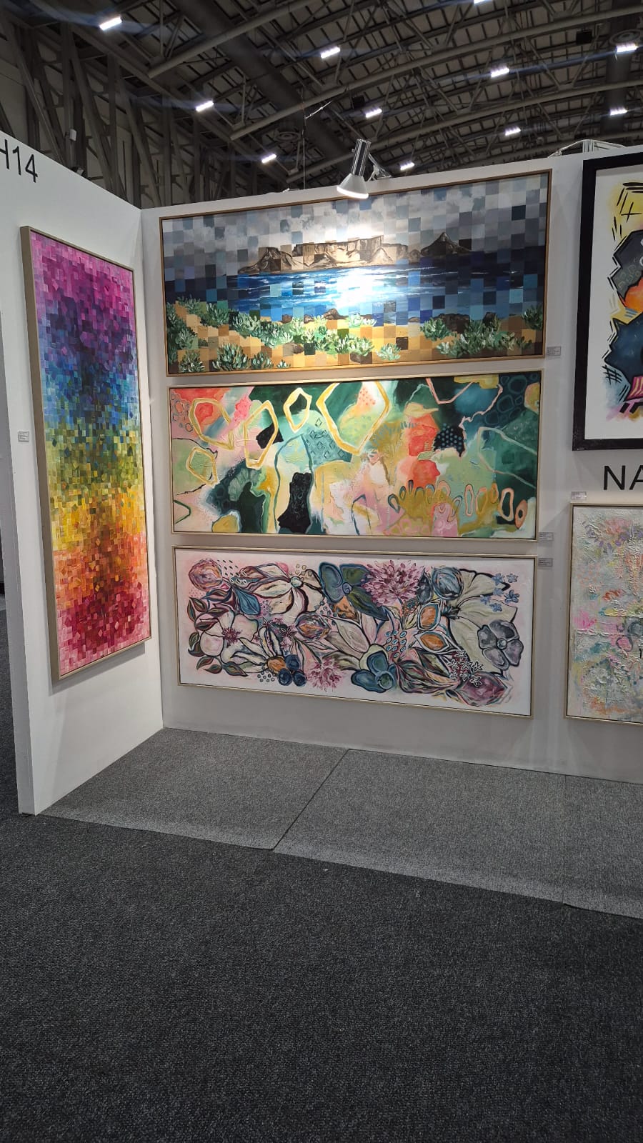 "Whimsical" - 170 x 70cm - Acrylic On Canvas - Framed in Light Oak - Image 5