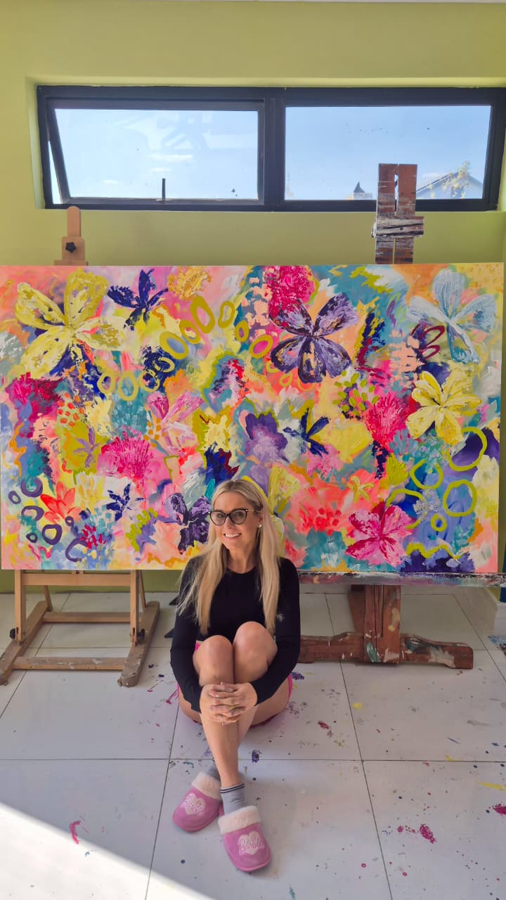 - SOLD - "Pina Colada's" - 110cm x 180cm - Acrylic On Canvas - Image 2