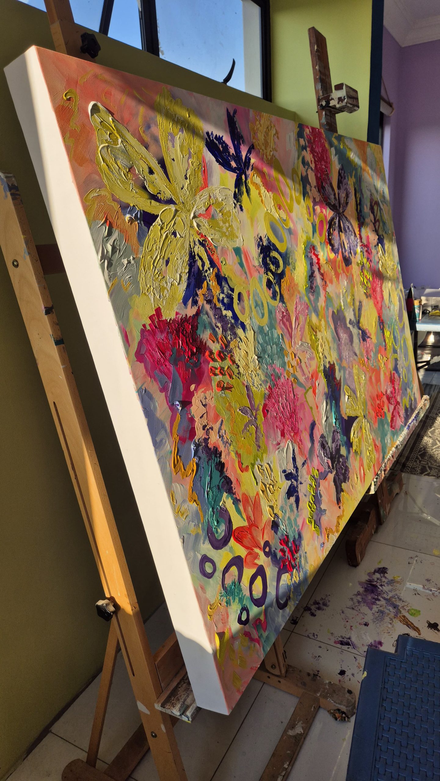 - SOLD - "Pina Colada's" - 110cm x 180cm - Acrylic On Canvas - Image 5