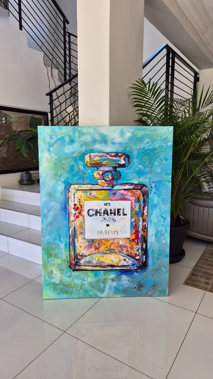 - SOLD - "From Paris With Love" - Acrylic On Canvas - 90 x 120cm - Image 4