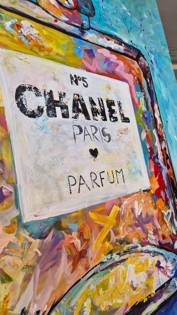 - SOLD - "From Paris With Love" - Acrylic On Canvas - 90 x 120cm - Image 9