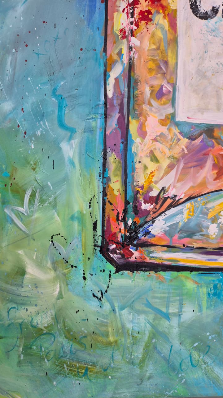 - SOLD - "From Paris With Love" - Acrylic On Canvas - 90 x 120cm - Image 18