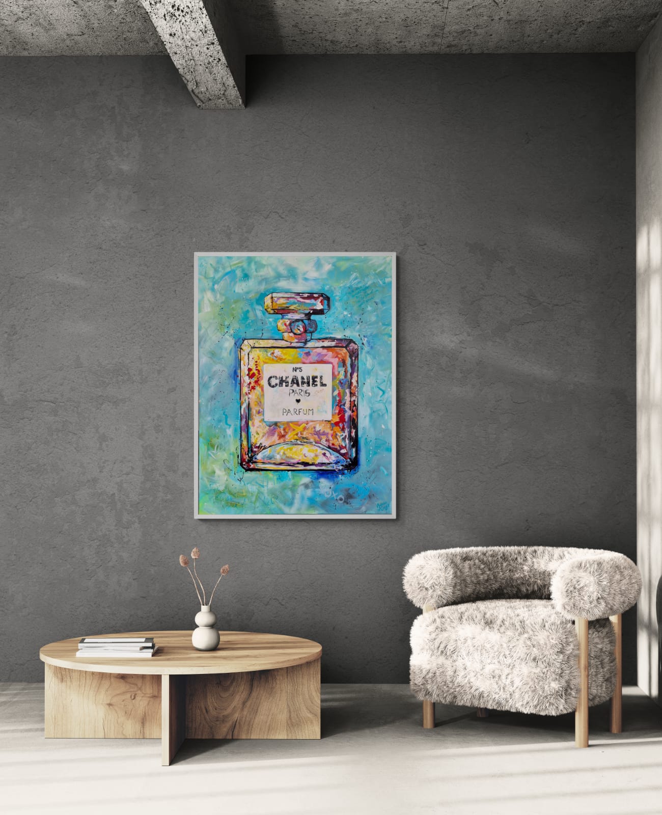 - SOLD - "From Paris With Love" - Acrylic On Canvas - 90 x 120cm - Image 7