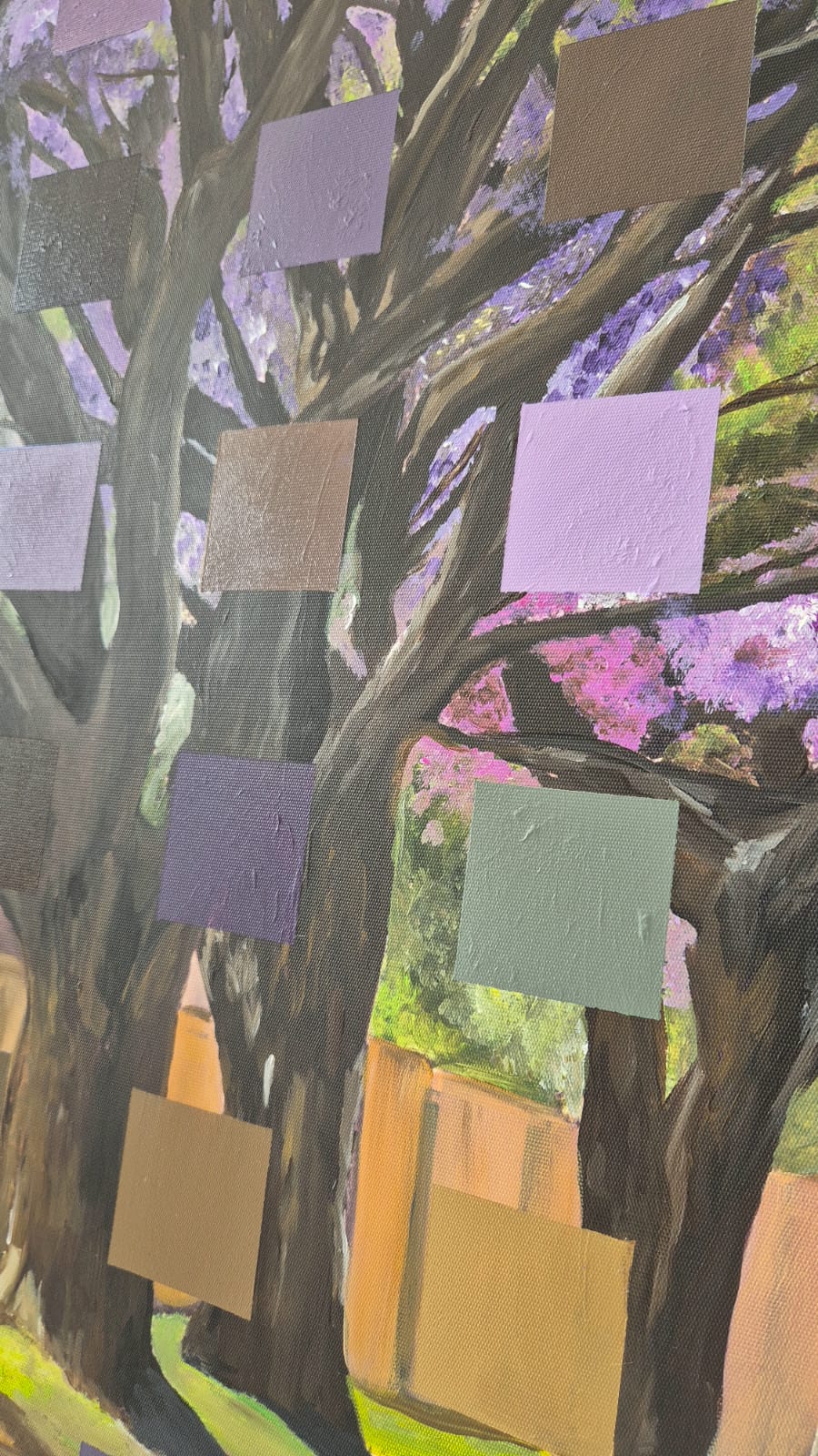 "Purple Reign - Jacaranda Magic" - 119 x 84cm - Acrylic On Canvas - Framed in White - Image 12