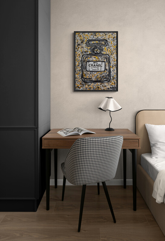 - SOLD - Paris, Chaos & Chanel - 42 x 60cm - Acrylic On Canvas - Image 9