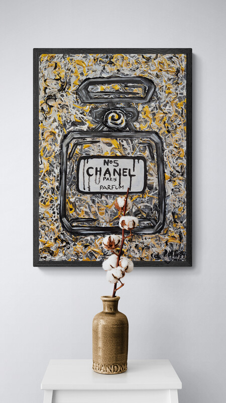 - SOLD - Paris, Chaos & Chanel - 42 x 60cm - Acrylic On Canvas - Image 10