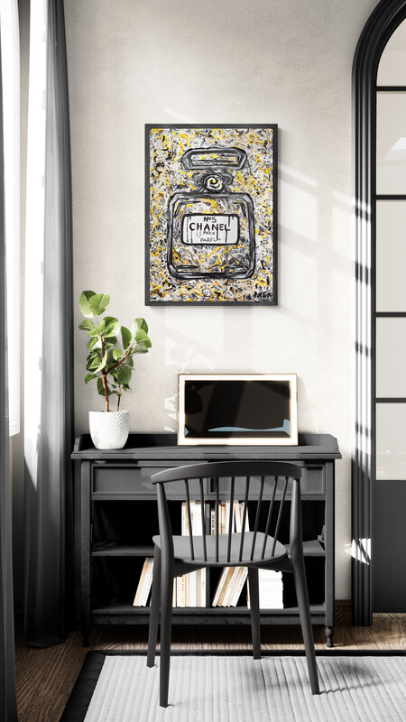 - SOLD - Paris, Chaos & Chanel - 42 x 60cm - Acrylic On Canvas - Image 8